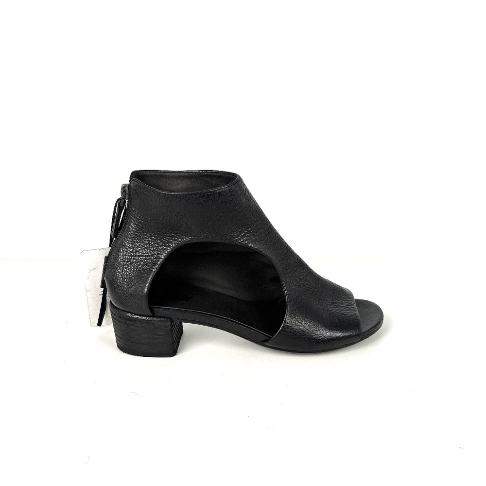 New MARSELL Black Leather Cut Out Ankle Boot Sandals 38 8